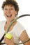 Middle age senior woman athlete tennis player