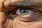 Middle-aged Man\\\'s Gaze: A Captivating Close-up