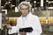 Middle-aged man working in a bottling factory