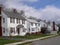 Middle class houses on American suburban street