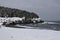 Middle Cove Winter coastline, Avalon region Newfoundland