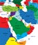 Middle east political map
