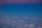 Middle East, Qatar, Doha, Red Sky after Sunset on Approach to Doha International Airport