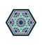 Middle east style violet green hexagonal pattern