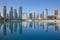 Middle East, United Arab Emirates, Dubai, Downtown, Burj Khalifa Fountain Lake