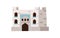Middle Eastern or Arabian castle with towers, flat vector illustration isolated.