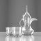 Middle Eastern Arabic Coffee Silver Dallah Pot with Cups A symbol of Arabian Hospitality 3D Illustration