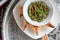 Middle Eastern Bulgur and Chopped Parsley Appetizer, Meze. Tabbouleh Salad