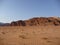Middle Eastern desert landscape Wadi Rum in Jordan