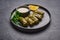 Middle Eastern dish dolma or sarma, with parsley, saucepan with sour cream and lemon