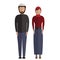 Middle Eastern, Muslim couple People Icons