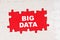 In the middle of the puzzles on a red background it is written - BIG DATA