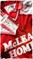 Middlesbrough retro football shirt with match tickets