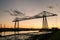 Middlesbrough Transporter Bridge at dusk