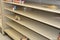 MIDDLETOWN, NY, UNITED STATES - May 06, 2020: Grocery Shelves are Nearly Bare at Big Lots
