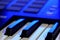 MIDI Controller Keyboard in Blue Light