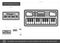 Midi keyboard line icon.