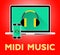 Midi Music Shows Electronic Synthesizer 3d Illustration