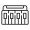 Midi synthesizer icon outline vector. Dj music