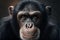 Midjourney illustration of a chimpanzee close up