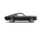 Midnight black American vintage muscle car - side view