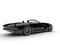 Midnight black modern convertible concept car - rear side view