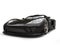Midnight black modern super sports car - headlights closeup shot