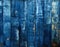 Midnight Blues: A Captivating Closeup of Peeling Paint on Reclai