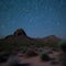 Midnight Desert Skyline with Starry Night