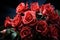 A midnight garden of glowing red roses, valentine, dating and love proposal image