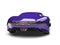 Midnight purple modern super sports car - tail view