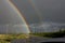 Midnight rainbow in Lapland