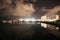 Midnight scene of Hirara Port, Okinawa, Japan