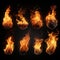 Midnight Torches, a Fire flame collection, perfect for torches, fireballs, campfire, bonfire, fireplace