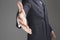 Midsection Of Businessman Offering Hand