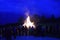 Midsummer fire on the Feuerkogel mountain in Ebensee Salzkammergut, Gmunden district, Upper Austria, Austria -