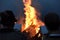 Midsummer fire on the Feuerkogel mountain in Ebensee Salzkammergut, Gmunden district, Upper Austria, Austria -