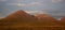 A midsummer night in Iceland. A mountain is glowing in the midnight sun. The Svinadalsfjall near BlÃ¶nduos.