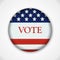 Midterm election pin button badge with american flag