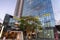 Midtown Towers are a modern complex that hosts restaurants, cafes, hotels and residentials on Menachem Begin road, Tel Aviv,