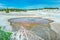 Midway Geyser Basin, one of Yellowstone`s colorful hot springs