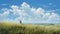 Midwest Grassland: A Serene Hinterland Painting