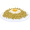Mie Goreng Fried Noodle Drawing Vector Illustration