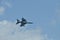 MIG 21 LANCER fighter plane performs a demonstration flight on the Romanian Air Fest