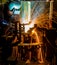 MIG welder uses torch to make sparks