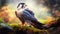 The Mighty Falcon: A Majestic Ruler of the Mountains. Generative AI