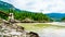 The mighty Fraser River, and the Alexandra Bridge on the Trans Canada Highway in BC, Canada