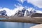 The mighty snow capped Himalayas at Gurudongmar Lake Sikkim