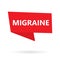 Migraine word on a speach bubble