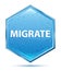 Migrate crystal blue hexagon button
